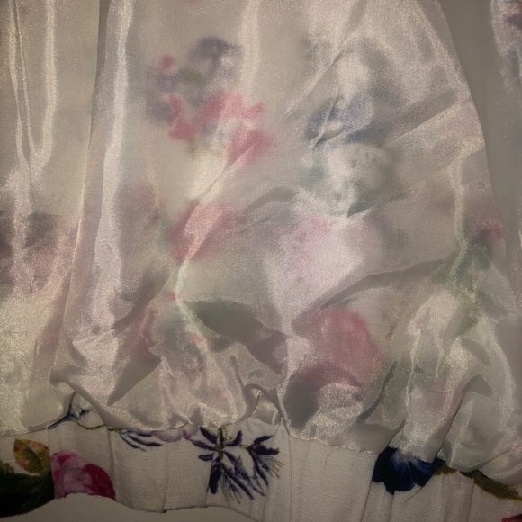 Multi-Color Floral Zip Up Jacket - Picture 3 of 4